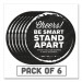 Tabbies TAB79085 BeSafe Messaging Floor Decals, Cheers;Be Smart Stand Apart;Thank You for Keeping A Safe Distance, 12" Dia