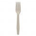 Pactiv PCTYPSMFTEC EarthChoice PSM Cutlery, Heavyweight, Fork, 6.88", Tan, 1,000/Carton