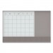 U Brands UBR3198U0001 3N1 Magnetic Glass Dry Erase Combo Board, 48 x 36, Month View, White Surface and Frame