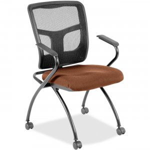 Lorell 8437430 Mesh Back Fabric Seat Nesting Chairs