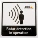 AXIS 01551-001 Radar Detection Sticker