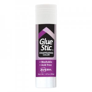 Avery AVE00226 Permanent Glue Stic, 1.27 oz, Applies Purple, Dries Clear