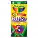 Crayola CYO684412 Erasable Colored Woodcase Pencils, 3.3 mm, 12 Assorted Colors/Set