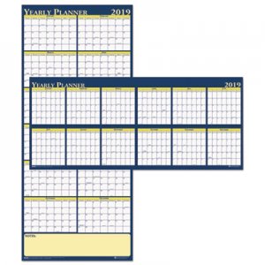 House of Doolittle HOD3974 Recycled Reversible Yearly Wall Planner, 60 x 26, 2019