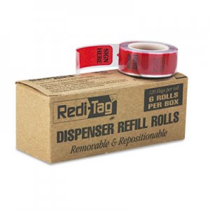 Redi-Tag RTG91012 Arrow Message Page Flag Refills, "Sign Here", 6 Rolls of 120 Flags/Box