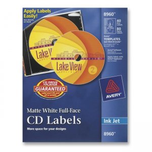 Avery Dennison 8960 Full Face CD Labels