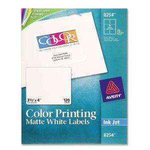 Avery Dennison 8254 Color Printing Labels