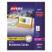 Avery 5877 Two-Side Printable Clean Edge Business Cards, Laser, 2 x 3 1/2, White, 400/Box