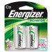 Energizer EVENH35BP2 NiMH Rechargeable Batteries, C, 2 Batteries/Pack