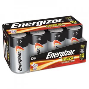 Energizer EVEE95FP8 MAX Alkaline Batteries, D, 8 Batteries/Pack