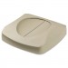 Rubbermaid Commercial RCP268988BG Swing Top Lid for Untouchable Recycling Center, 16" Square, Beige
