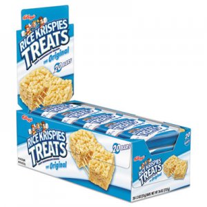 Kellogg's 26547 Rice Krispies Treats, Original Marshmallow, 1.3oz Snack Pack, 20/Box