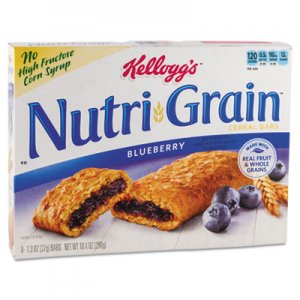 Kellogg's 35745 Nutri-Grain Cereal Bars, Blueberry, Indv Wrapped 1.3oz Bar, 16/Box