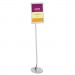 Quartet 7922 Designer Sign Stand, Silver Aluminum Frame, 11 x 17