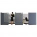 Quartet WPS1000 Workstation Privacy Screen, 36w x 48d, Translucent Clear/Silver