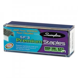 Swingline GBC 35440 S.F. 3 Premium Chisel Point 105 Count Half-Strip Staples, 5000/Box