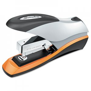 Swingline GBC 87875 Optima Desktop Staplers, Half Strip, 70-Sheet Capacity, Silver/Black/Orange