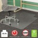 deflecto CM14233 SuperMat Frequent Use Chair Mat, Medium Pile Carpet, Beveled, 45x53 w/Lip, Clear