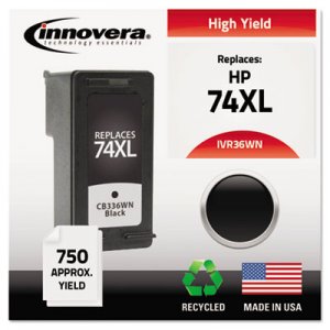 Innovera IVR36WN Remanufactured CB336WN (74XL) High-Yield Ink, Black