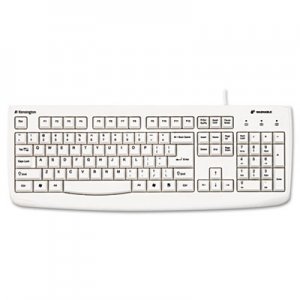 Kensington KMW64406 Pro Fit USB Washable Keyboard, 104 Keys, White