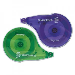 Paper Mate Liquid Paper PAP6137206 DryLine Correction Tape, Non-Refillable, 1/6" x 472", 2/Pack