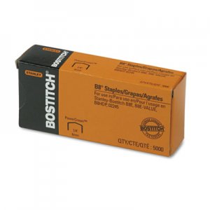 Bostitch BOSSTCRP211514 B8 PowerCrown Premium Staples, 0.25" Leg, 0.5" Crown, Steel, 5,000/Box