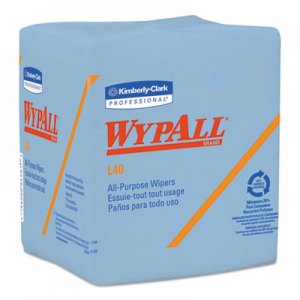 WypAll 05776 L40 1/4-Fold Wiper, 12 1/2 x 12, 56/Box, 12 Boxes/Carton
