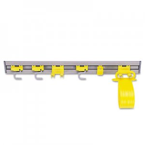 Rubbermaid Commercial RCP199300GY Closet Organizer/Tool Holder, 34w x 3.25d x 4.25h, Gray