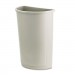 Rubbermaid Commercial 352000BG Untouchable Waste Container, Half-Round, Plastic, 21gal, Beige