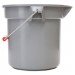 Rubbermaid Commercial RCP261400GY 14 Quart Round Utility Bucket, 12" Diameter x 11 1/4"h, Gray Plastic