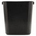 Rubbermaid Commercial RCP295500BK Deskside Plastic Wastebasket, Rectangular, 3.5 gal, Black