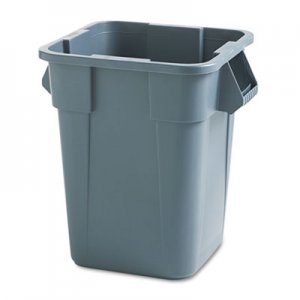 Rubbermaid Commercial RCP353600GY Brute Container, Square, Polyethylene, 40 gal, Gray