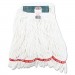 Rubbermaid Commercial RCPA21206WHI Web Foot Shrinkless Looped-End Wet Mop Head, Cotton/Synthetic, Medium, White