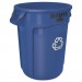 Rubbermaid Commercial RCP263273BE Brute Recycling Container, Round, 32 gal, Blue