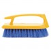 Rubbermaid Commercial RCP6482COB Long Handle Scrub Brush, 6" Brush, Yellow Plastic Handle/Blue Bristles