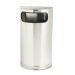 Rubbermaid Commercial RCPSO8SSSPL European and Metallic Series Receptacle, Half-Round, 9 gal, Satin Stainless