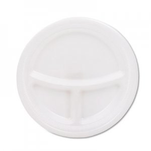 SOLO Cup Company 9CPWQRPK Mediumweight Foam Plates, 9" Diameter, White, 125/Pack