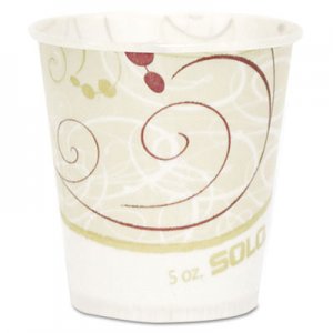 SOLO Cup Company R53SYMCT Paper Water Cups, Waxed, 5oz, 100/Bag, 30 Bags/Carton