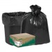 Earthsense Commercial RNW3310 Recycled Can Liners, 16gal, .85 Mil, 24 x 33, Black, 500/Carton