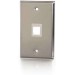 C2G 37093 1 Socket Multimedia Keystone Faceplate