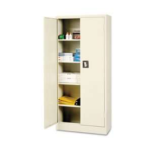 Alera CM6615PY Space Mizer Storage Cabinet, 4 Fixed Shelves, 30w x 15d x 66h, Putty