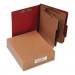 ACCO 15038 Pressboard 20-Pt Classification Folders, Letter, 8-Section, Earth Red, 10/Box
