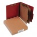 ACCO 15036 Pressboard 25-Pt Classification Folders, Letter, 6-Section, Earth Red, 10/Box