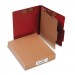 ACCO 15034 Pressboard 25-Pt Classification Folders, Letter, 4-Section, Earth Red, 10/Box