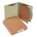 ACCO 15044 Pressboard 25-Pt Classification Folders, Letter, 4-Section, Leaf Green, 10/Box