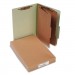 ACCO 16046 Pressboard 25-Pt Classification Folders, Legal, 6-Section, Leaf Green, 10/Box