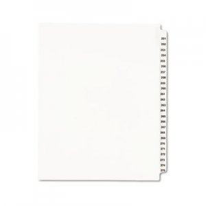 Avery AVE01340 Preprinted Legal Exhibit Side Tab Index Dividers, Avery Style, 25-Tab, 251 to 275, 11 x 8.5