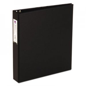 Avery AVE04401 Economy Non-View Binder with Round Rings, 11 x 8 1/2, 1 1/2" Capacity, Black