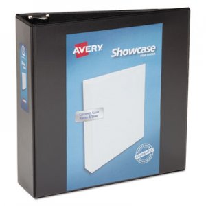 Avery AVE19750 Showcase Economy View Binder with Round Rings, 3 Rings, 3" Capacity, 11 x 8.5, Black