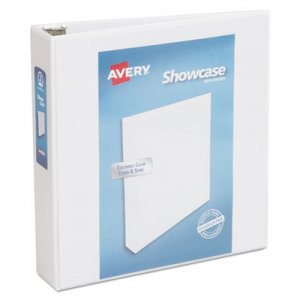 Avery AVE19701 Showcase Economy View Binder with Round Rings, 3 Rings, 2" Capacity, 11 x 8.5, White